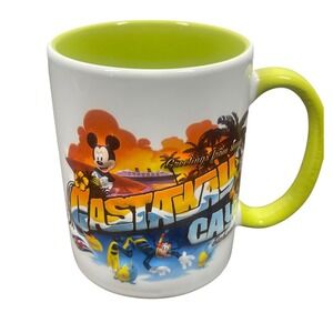 Disney Cruise Line Castaway Cay Mug Mickey Goofy Bahamas 3D Logo